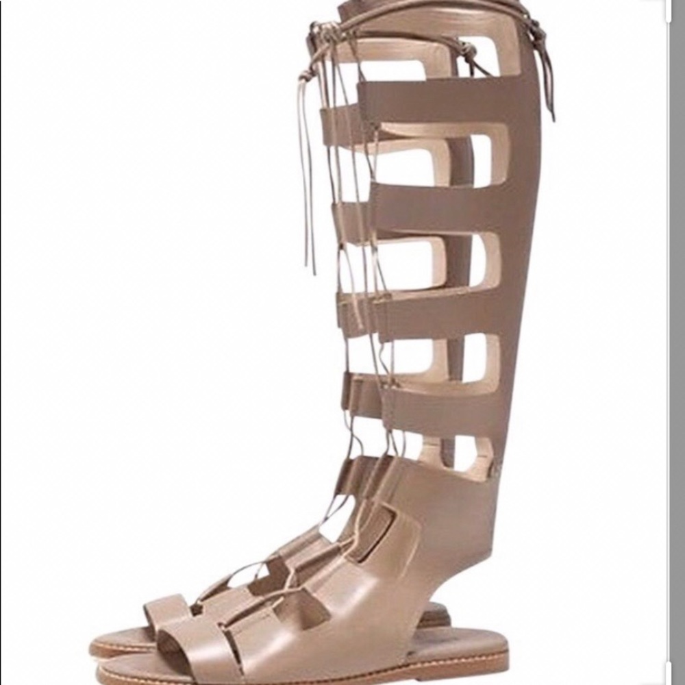 Zara gladiator sandals sz 7 color nude